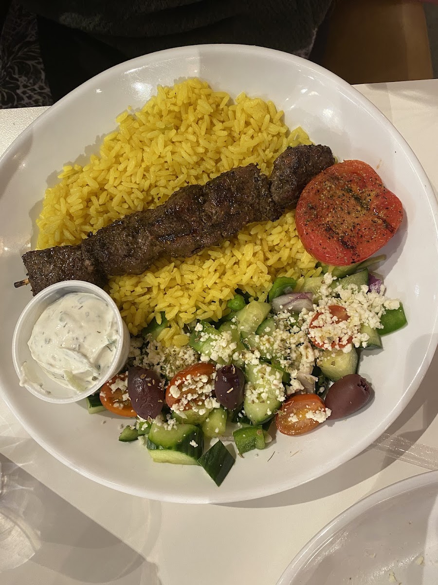 Beef souvlaki