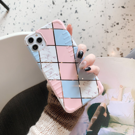 Title 4, Creative stitching diamond phone case. Protect ...