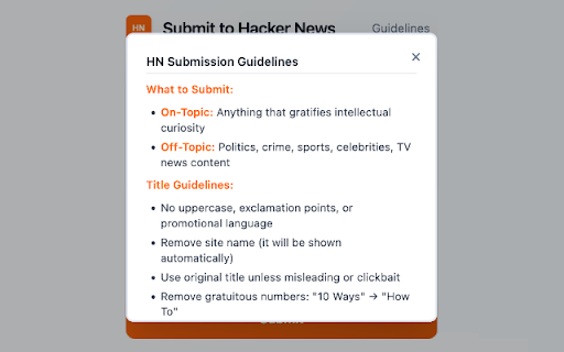 Submit to Hacker News screenshot 3