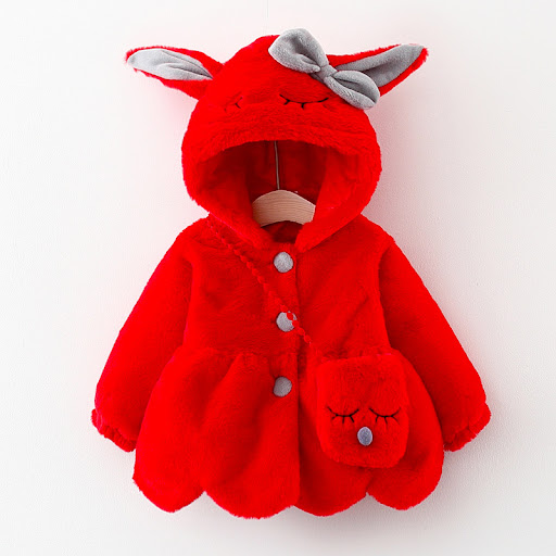 Title 4, Cartoon Coat Hooded Baby Girl Toddler Fur, soft...