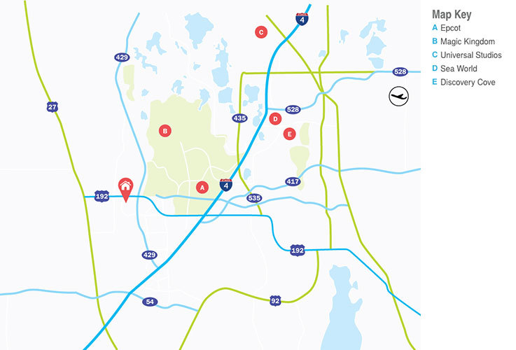 Encantada resort map Orlando