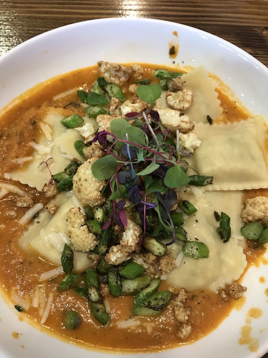 GF/Vegan Cauliflower Ravioli