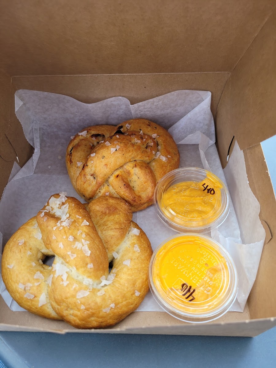 Gluten-Free Soft Pretzels at Rise Authentic Baking Co.