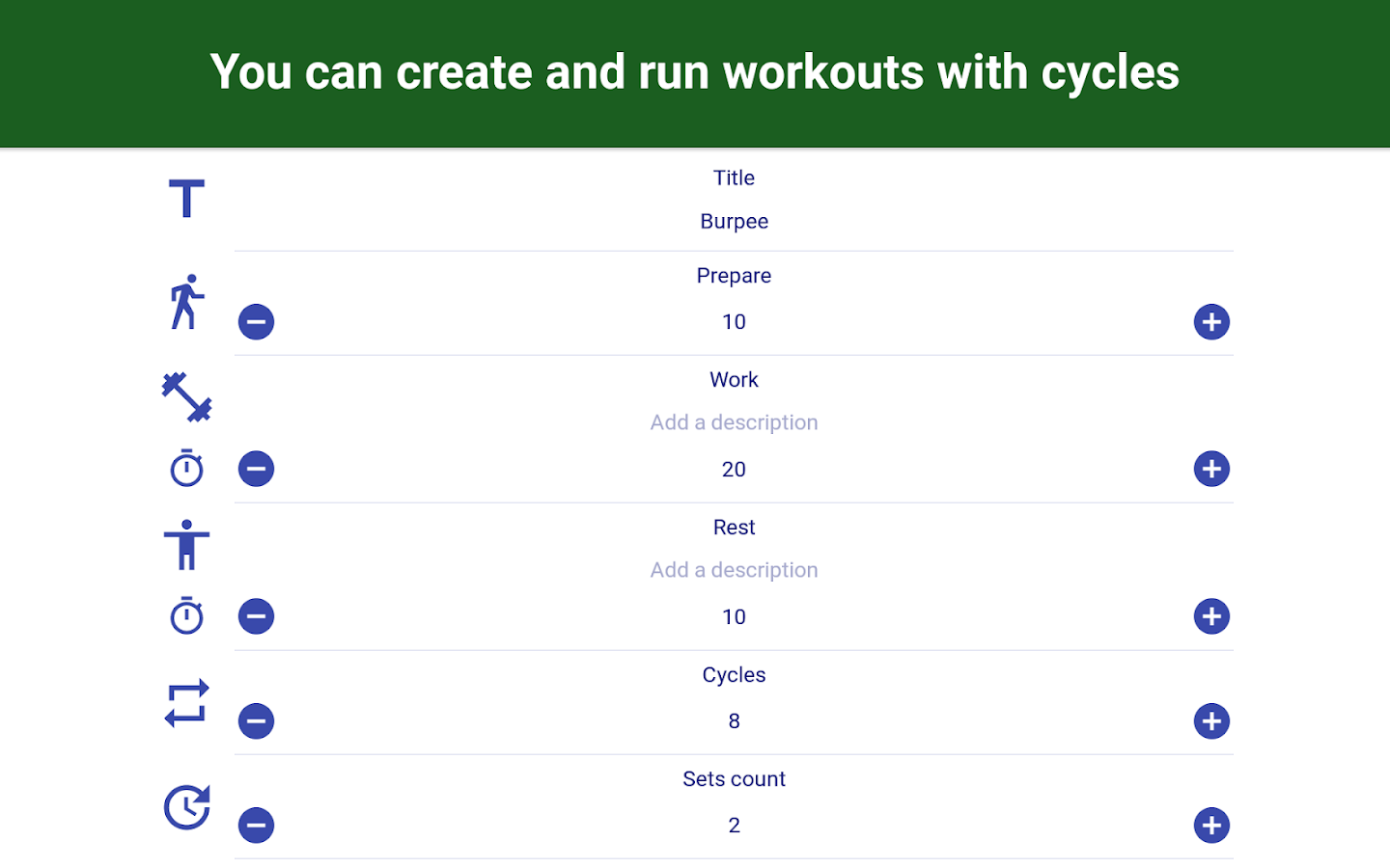 Tabata Timer Interval Timer Workout Timer HIIT Android Apps on