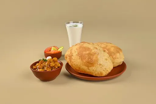 Chole Bhature With Masala Buttermilk Combo