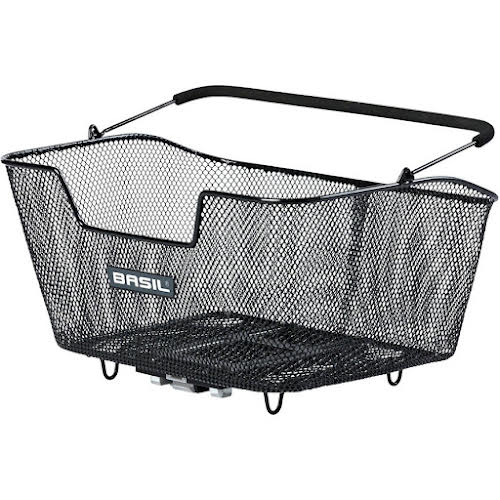 Basil Base M MIK Rear Basket - Steel - Black