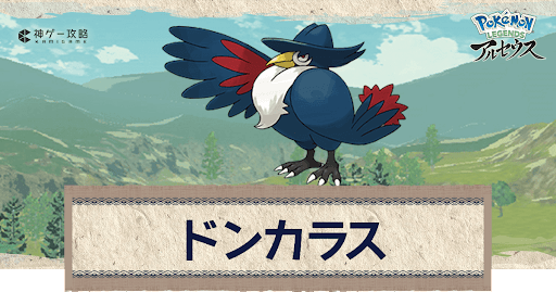 アルセウス ドンカラスの進化と出現場所 おすすめ性格 技 ポケモンアルセウス攻略wiki 神ゲー攻略