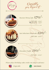 Rings Cakes menu 1