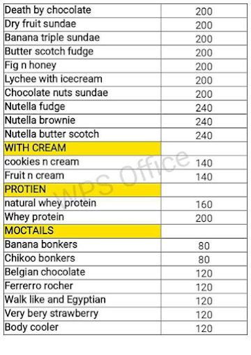 Romeo Lassi Shop menu 