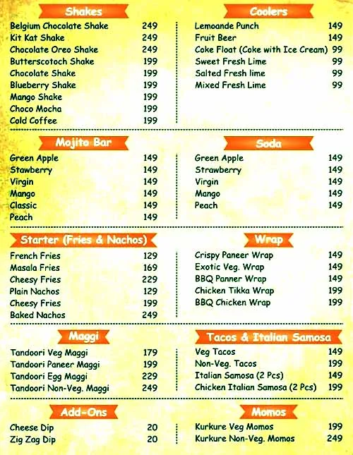 Pizza Factory Delivery menu 