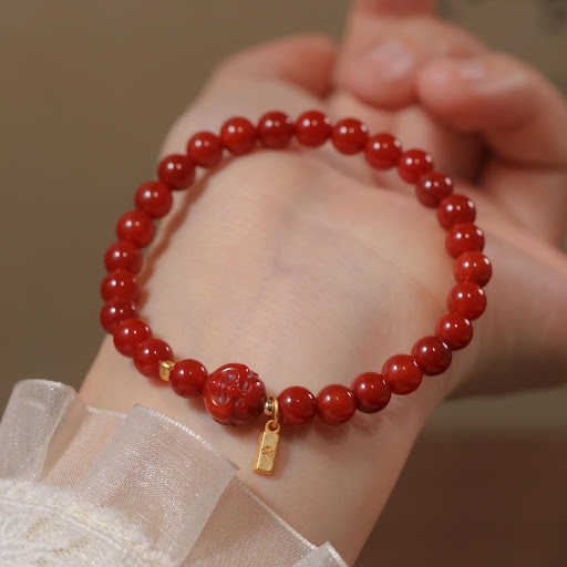 Title 5, Natural Single Circle Agate String with Small G...