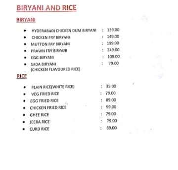 Sankalp Reddy Restaurant menu 