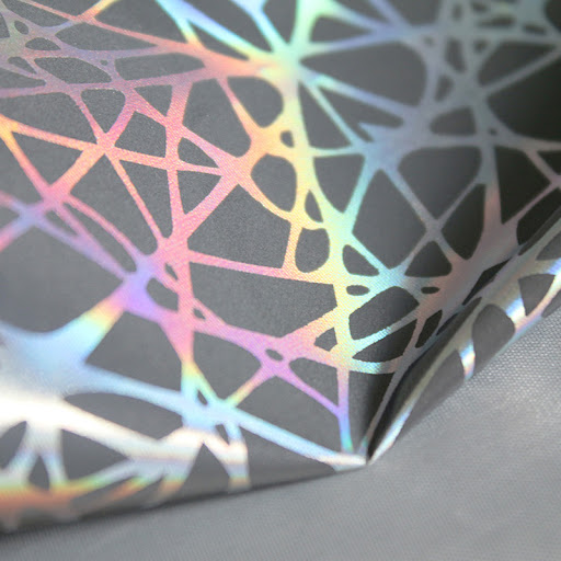 Title 4, Reflective Material Crack Silver Glitter Night ...