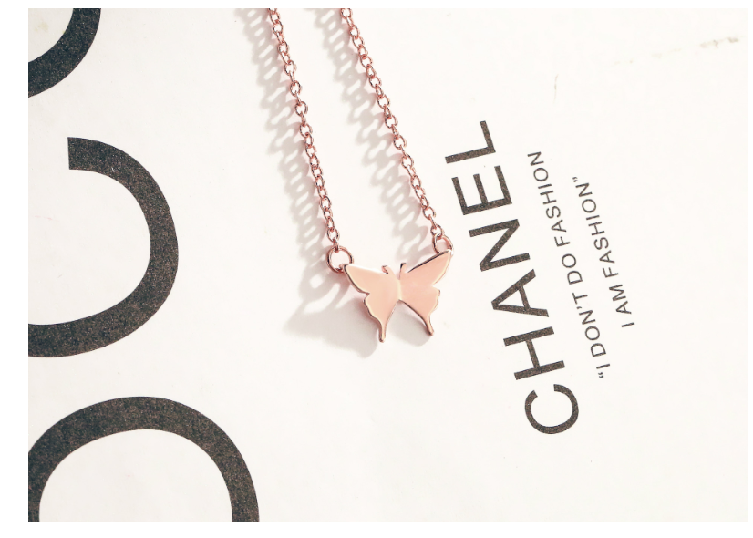 Fashion Korean Gold-plated Butterfly Pendant Clavicle Chain Necklace Jewelry