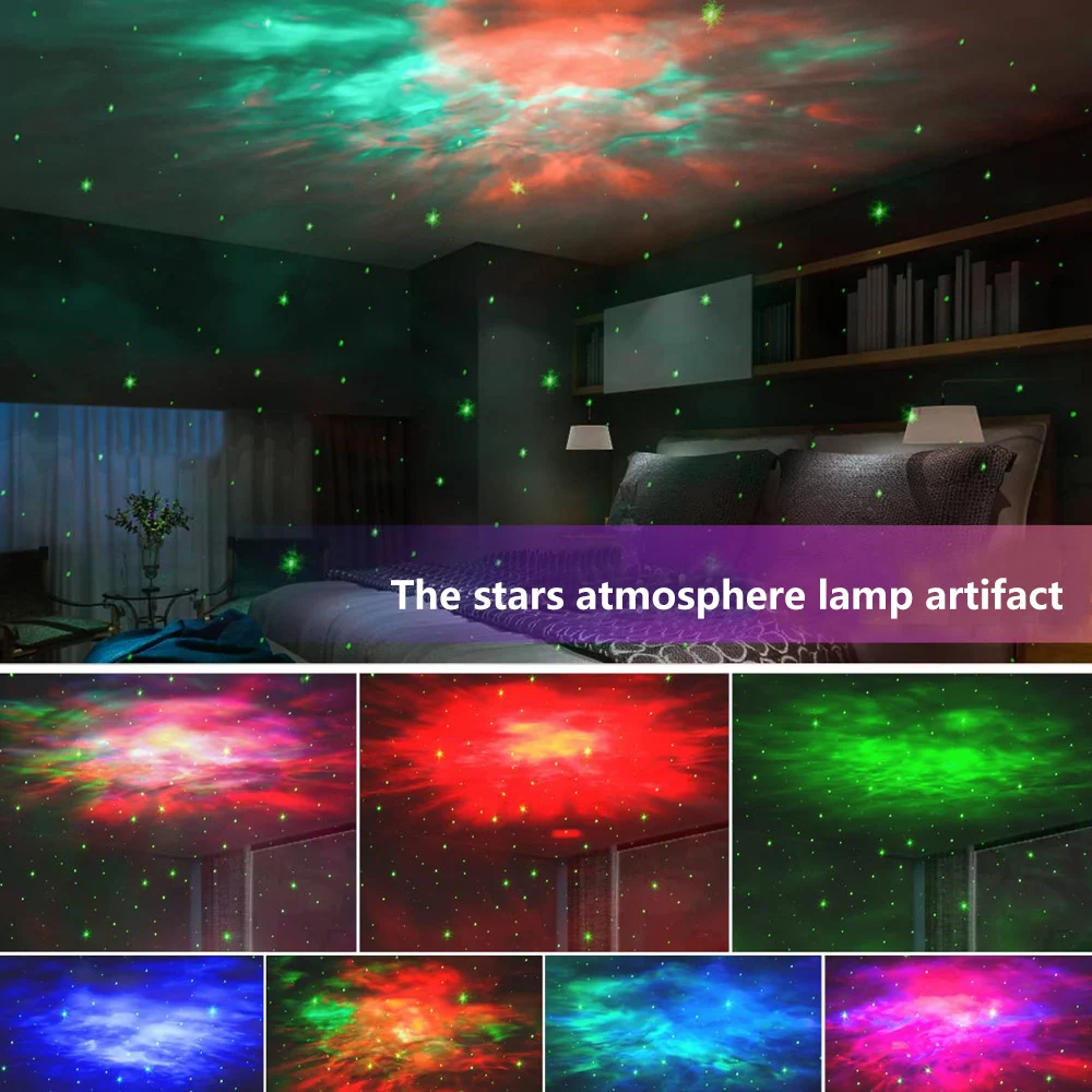 Title 4, Astronaut Projector Lamp met Draaiende Sterrenh...