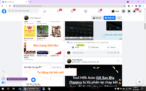 HiFB Auto Like Dạo - Tăng tương tác facebook