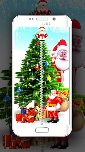 Santa Claus Zip Screen Lock