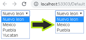 Ocultar elementos de un DropdownList en ASP.NET C#