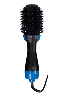 The single non-spinning brush features combination nylon pin and tufted bristles that are less damaging to hair while the tourmaline technology keeps hair soft, frizz-free and manageable, even reducing split-ends. Good for all hair types, from fine to coarse to smooth to wavy. Use on wet or dry hair.