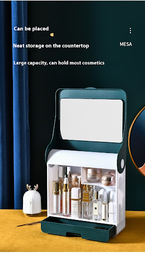 Title 10, Wall mounted plastic cosmetic storage box with ...