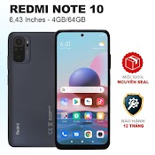 Điện Thoại Xiaomi Redmi Note 10 (4Gb/64Gb) Chính Hãng 100% Có Tiếng Việt - 1 Đổi 1 - Bảo Hành 1 Năm Iuo754