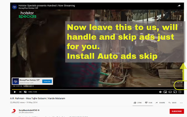 Auto Skip Youtube Ads chrome extension