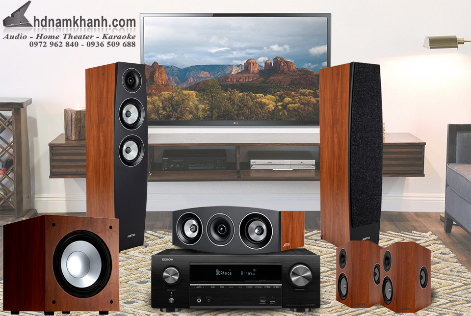 Amply Denon X1600H + Bộ 5.1 Jamo C95II + Sub Jamo S910 - 2