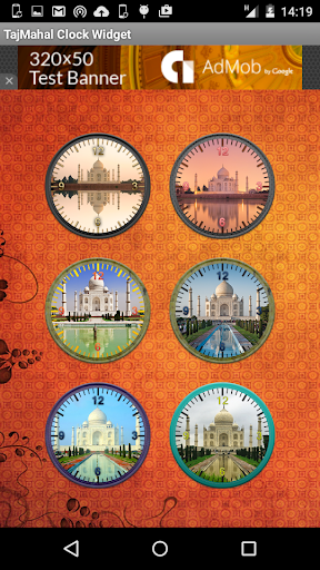 Taj Mahal clock widget free