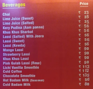 Shubh Sweets menu 