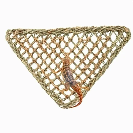 Natural Grass Fiber Lizard Hammock Pet Sleeping Bed Iguana Crab Gecko Reptile Toy Amphibian Supplies Feeding Box Decorat