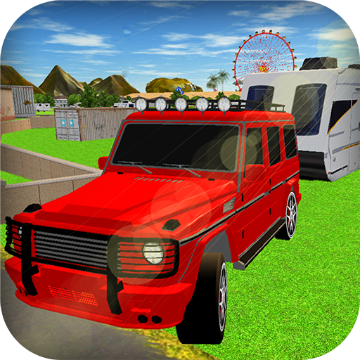 Camper Van Truck Driving-Beach Resort