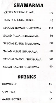 Swaggers Shawarma menu 1