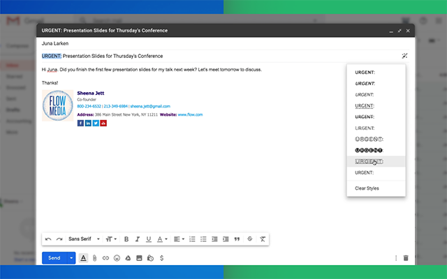 Formatted email subject lines by cloudHQ Preview image 3