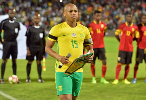 Andile Jali during the International friendly match between South Africa and Angola at Buffalo City Stadium on March 28, 2017 in East London, South Africa.