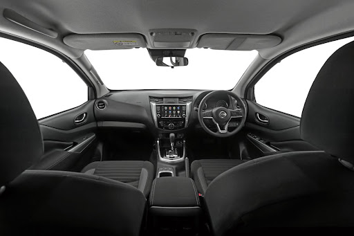 The interior of the Nissan Navara SE.