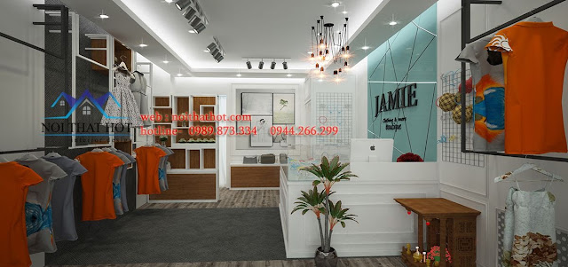 thiết kế shop thời trang diện tích nhỏ