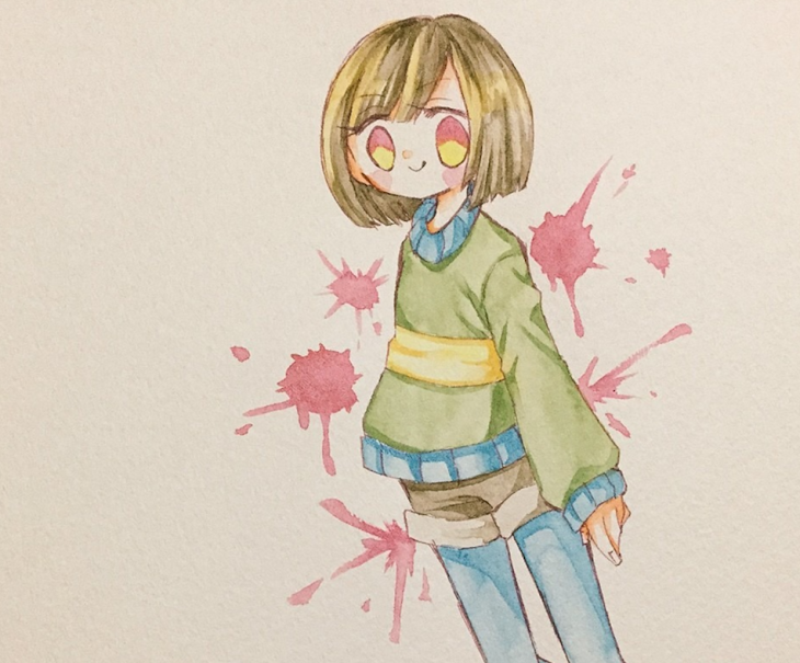 「｟イラスト｠Undertaleのcharaちゃんを描きました。」のメインビジュアル