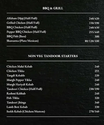 Sealord Restaurant menu 