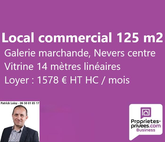 Location  locaux professionnels  125 m² à Nevers (58000), 1 579 €