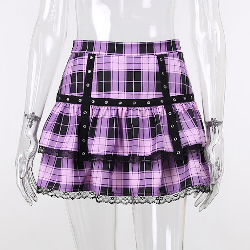 Title 2, Womens Pleated Skirt with Lattice Design Versa...