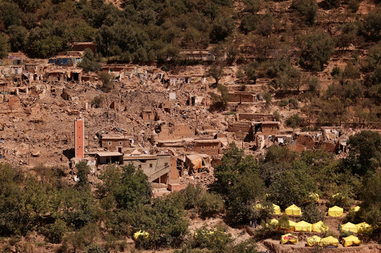 A general view of damages in the aftermath of a deadly earthquake, in Adassil, Morocco, on September 11 2023. Picture: NACHO DOCHE/REUTERS