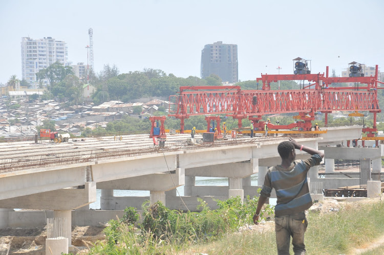 The Sh4.5 billion Makupa Bridge which is now under construction is at 56 percent complete.