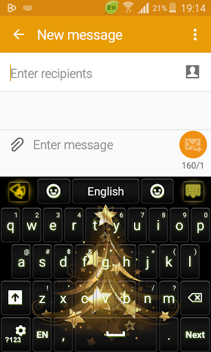 Gold Christmas Keyboard