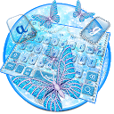 App Download Turquoise Blue Butterfly Keyboard Theme Install Latest APK downloader