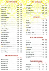 Hotel Shree G. Bhagat Tarachand menu 2