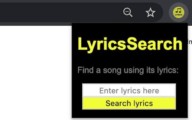 LyricSearch chrome extension