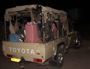 The army vehicle allegedly used to transport illicit cigarettes. 