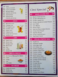 Sadhana Hotel menu 2