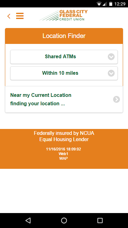 Glass City FCU Mobile Screen 2