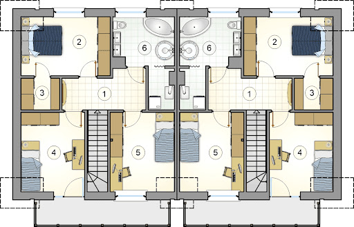 Double House III - Rzut poddasza